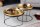 Couchtisch 2er Set in Gold Schwarz mit Tabletts Handarbeit