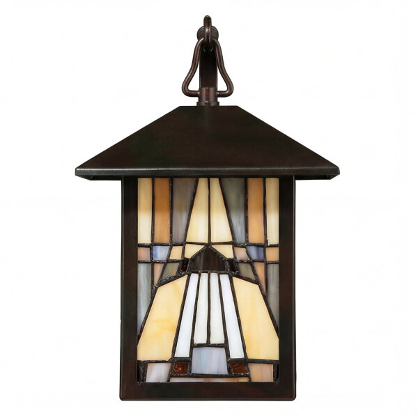 Tiffany Lampe für Außen IP44 in Bronze Gold MISSY