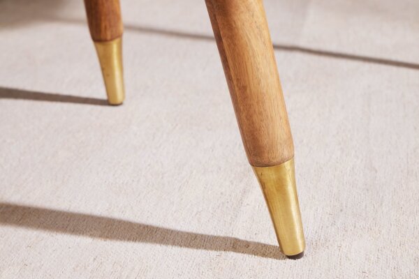 Couchtisch Mango Holz Metall in Braun 2er Set
