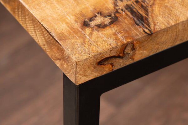 Beistelltisch Mango Holz Metall 26 x 36 cm