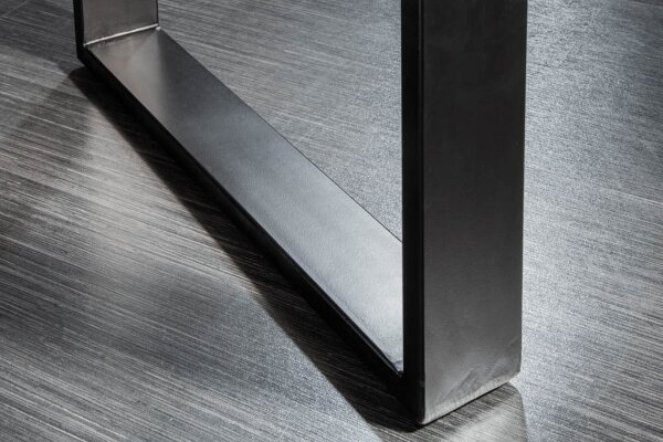 Esstisch Akazienholz Metall Baumkante 160 x 90 cm