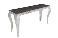 Konsolentisch Keramik in Schwarz Silber 145cm