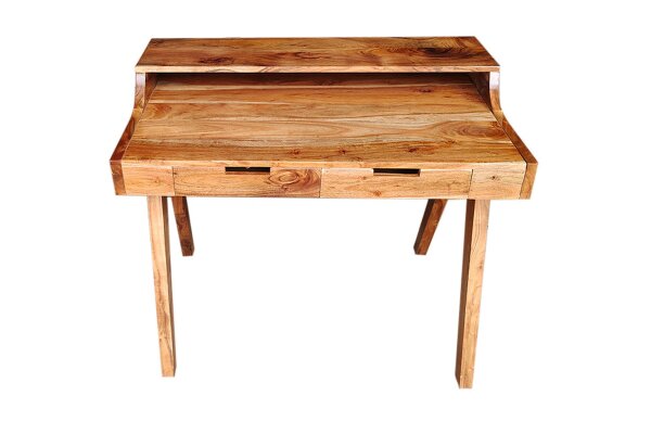 Schreibtisch mit Schublade Akazienholz in Natur 100x84 cm