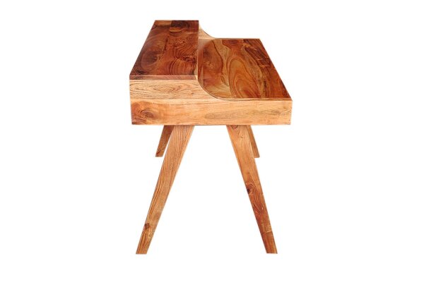 Schreibtisch mit Schublade Akazienholz in Natur 100x84 cm