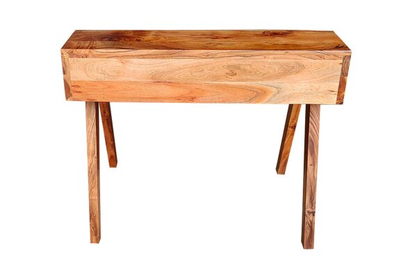 Schreibtisch mit Schublade Akazienholz in Natur 100x84 cm