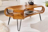 Couchtisch Sheesham Holz Metall 100 x 55 cm