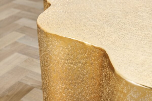 Couchtisch Metall in Gold 71 x 73 cm Handarbeit