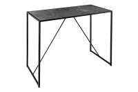 Bartisch Marmor Optik Schwarz 120 x 60 cm Metall MDF