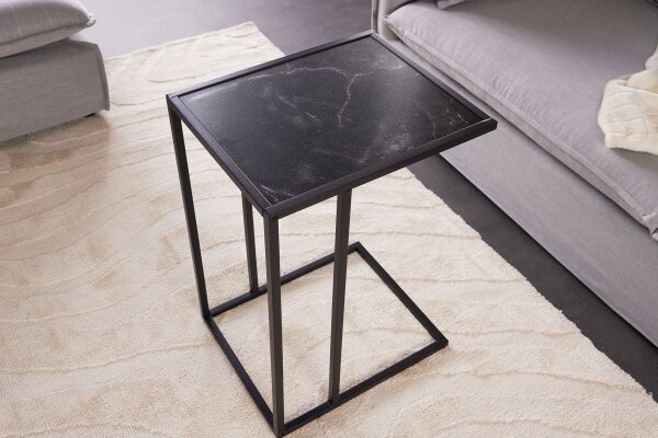 Beistelltisch in Anthrazit Schwarz 43 x 35 cm