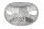 Couchtisch Metall Hartglas in Silber 74x74 cm Handarbeit