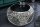 Couchtisch Metall Hartglas in Silber 74x74 cm Handarbeit