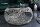 Couchtisch Metall Hartglas in Silber 74x74 cm Handarbeit