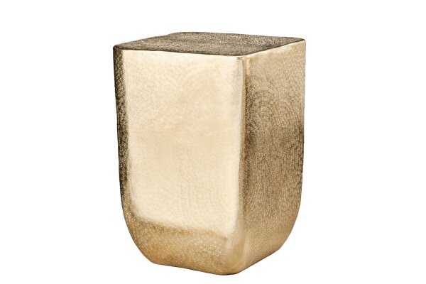 Beistelltisch Metall in Gold 31 x 31 cm Handarbeit