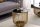 Beistelltisch Gold Schwarz rund Ø 41 cm Hartglas Metall