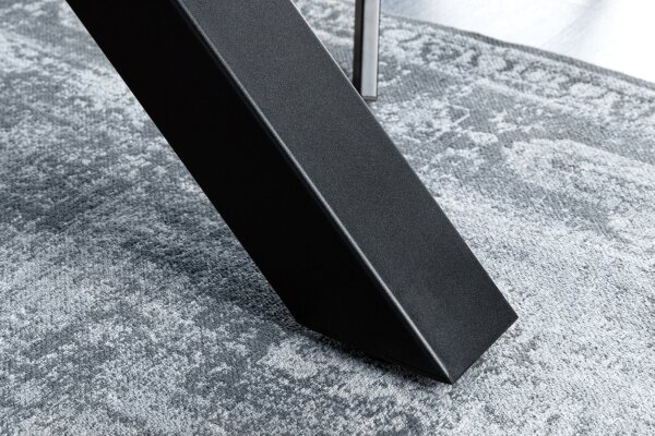 Esstisch in Grau Schwarz 180 x 90 cm Baumkante