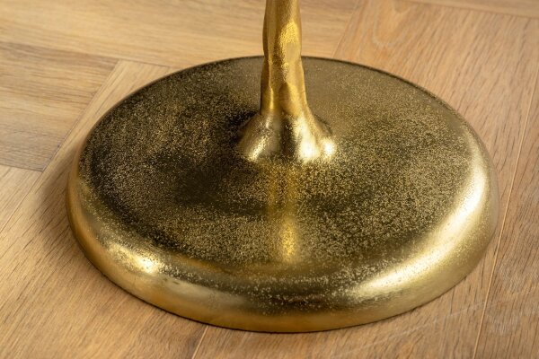 Beistelltisch Handarbeit Pfau in Gold Ø 45 cm rund