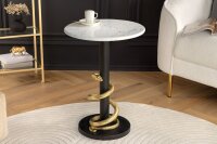 Beistelltisch Marmor Metall rund Ø 41 cm Handarbeit