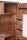 Vitrine Holz Glas Metall 150 cm hoch Natur Schwarz Modern