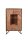 Vitrine Holz Glas Metall 150 cm hoch Natur Schwarz Modern