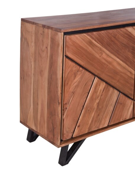 Sideboard Holz Metall 120cm breit Akazie Modern MONRO