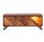 Modernes TV Lowboard mit Beleuchtung 150 cm Holz Glas Metall