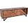 Modernes TV Lowboard mit Beleuchtung 150 cm Holz Glas Metall