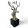 Dekostatue  klein H: 48,5 cm Hirsch Design Silber Schwarz