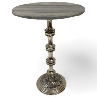 Beistelltisch Marmor rund Ø 40,5 cm H: 56 cm Grau...