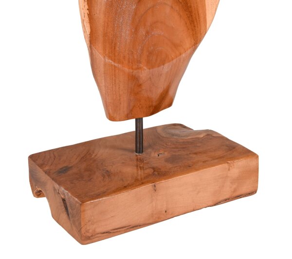 Massive Teak Holz Statue 85 cm hoch Unikat Handarbeit