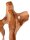 Massive Teak Holz Statue 85 cm hoch Unikat Handarbeit