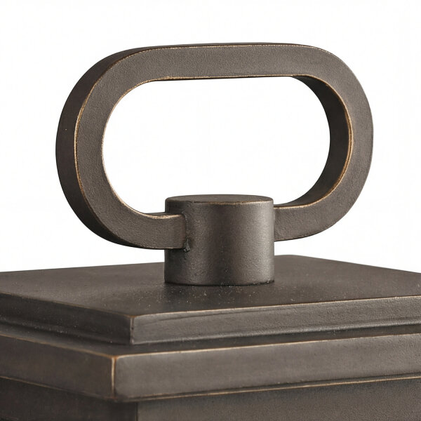Dekorative Wandlaterne in Bronze Opalglas außen