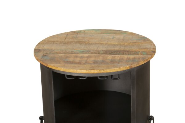 Hausbar mit Rollen H: 85 cm Ø 60 cm Bar Schrank Hausbar Wein