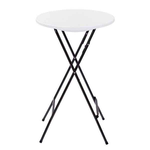 Stehtisch rund Ø 60cm H: 107cm Klapptisch Schwarz Weiß