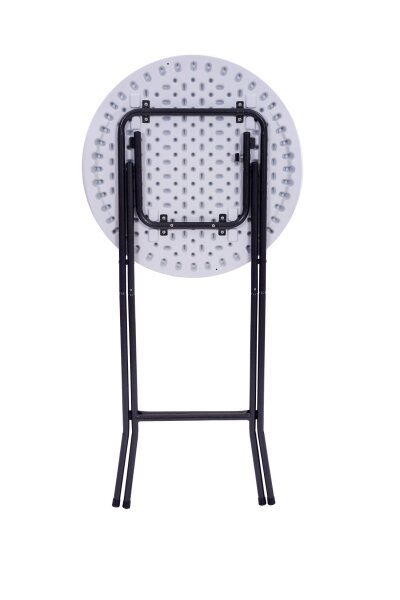 Stehtisch rund Ø 60cm H: 107cm Klapptisch Schwarz Weiß