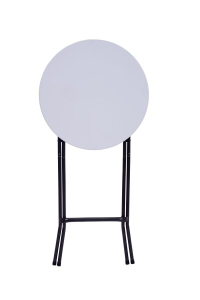 Stehtisch rund Ø 60cm H: 107cm Klapptisch Schwarz Weiß