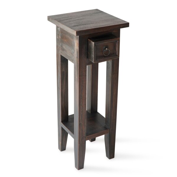 Telefontisch Mahagoni Holz B: 25cm Shabby Braun