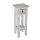 Beistelltisch mit Schublade Mahagoni Holz Shabby Wei&szlig;