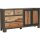 Sideboard Holz massiv 165 cm Grau Natur Schwarz dekorativ