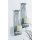 Wandkerzenhalter 2er Set H: 37,5 cm Stahl in Silber