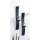 Wandkerzenhalter Modern 2er Set Stahl Glas Schwarz H: 40 cm