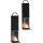 Teelichthalter Wand 2er Set H: 25,5 cm Metall Glas Schwarz
