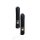Wandkerzenhalter 2er Set Schwarz Metall Glas H: 41,5 cm Modern