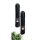 Wandkerzenhalter 2er Set Schwarz Metall Glas H: 41,5 cm Modern