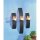 Wandkerzenhalter Schwarz 3er Set Stahl Glas Modern