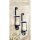Wandkerzenhalter 2er Set Rustikal Schwarz H: 38cm Stahl Glas