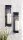 Wandkerzenhalter Schwarz Metall Glas H: 41 cm Modern 2er Set