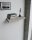 Wandregal schwebend 80 cm Holz Optik Grau MDF Kunststoff