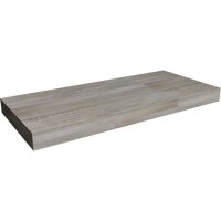 Schweberegal Holz Optik Grau 100 cm MDF Kunststoff