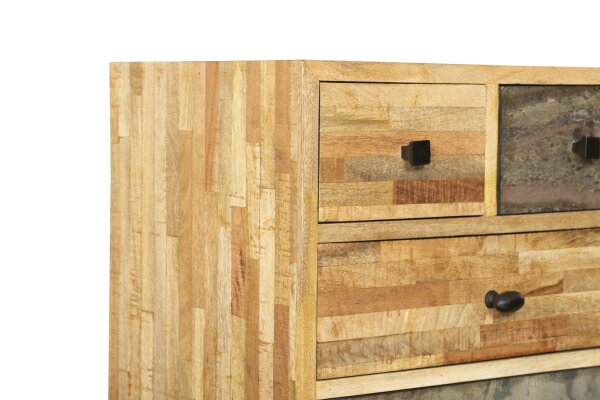 Kommode Holz Stahl H: 112 cm Modern dekorativ
