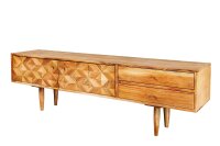 Fernsehschrank Holz 145 cm Handarbeit 2 Schubladen...